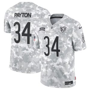 Chicago Bears #34 Walter Payton Arctic Camo 2024 F.U.S.E. Salute To Service Limited Stitched Jersey