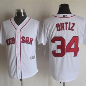 Red Sox #34 David Ortiz White New Cool Base Stitched Jersey