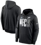 Philadelphia Eagles Black 2022 NFC Champions Iconic Therma Performance Pullover Hoodie