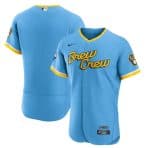 Milwaukee Brewers Blank Powder Blue 2022 City Connect Flex Base Stitched Jersey