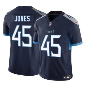 Tennessee Titans #45 Dre'Mont Jones Navy 2025 F.U.S.E. Vapor Limited Stitched Jersey