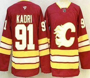 Calgary Flames #91 Nazem Kadri Red Authentic Jersey