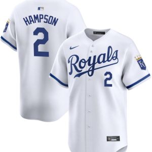 Kansas City Royals #2 Garrett Hampson White 2024 Home Limited Cool Base Stitched Jersey