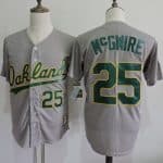 Mitchell And Ness Athletics #25 Mark McGwire Grey Throwback Stitched Jersey