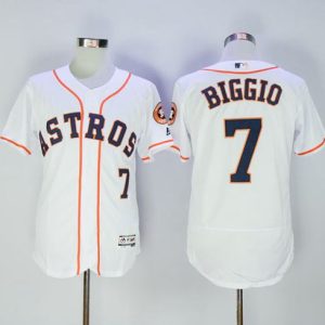Astros #7 Craig Biggio White Flexbase Authentic Collection Stitched Jersey
