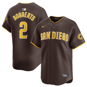 San Diego Padres #2 Xander Bogaerts Brown 2024 Home Limited Stitched Jersey