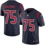Texans #75 Vince Wilfork Navy Blue Stitched Limited Rush Nike Jersey
