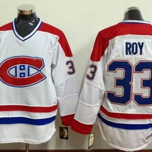 Canadiens #33 Patrick Roy White Stitched Jersey