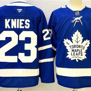 Toronto Maple Leafs #23 Matthew Knies Blue 2024-25 Stitched Jersey