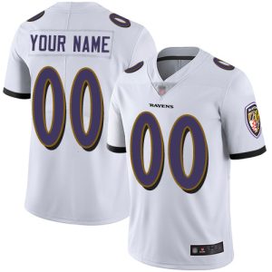 Baltimore Ravens Customized White Team Color Vapor Untouchable Limited Stitched NFL Jersey