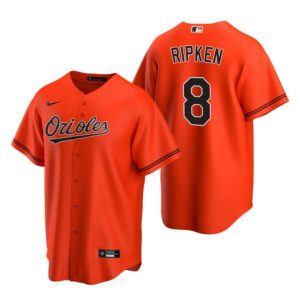 Baltimore Orioles #8 Cal Ripken Jr. Orange Cool Base Stitched Jersey