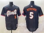 San Francisco Giants #5 Mike Yastrzemski Anthracite 2025 City Connect Limited Stitched Jersey