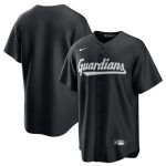 Cleveland Guardians Blank Black Lights Out Limited Stitched Jersey
