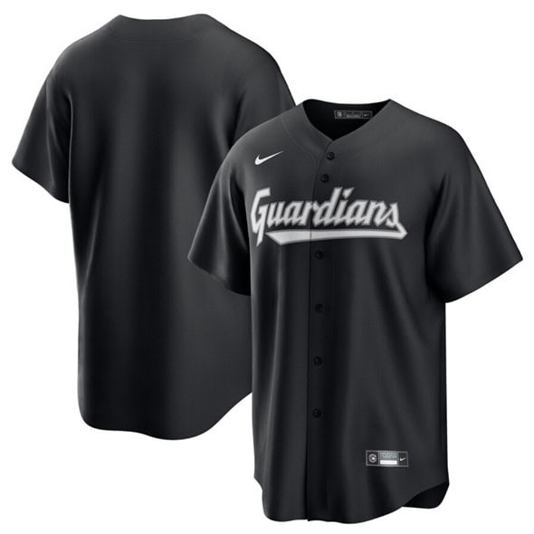 Cleveland Guardians Blank Black Lights Out Limited Stitched Jersey