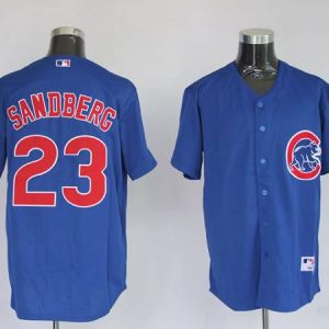 Cubs #23 Ryne Sandberg Stitched Blue Jersey