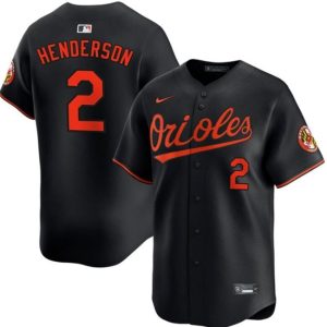Baltimore Orioles #2 Gunnar Henderson Black Alternate Limited Stitched Jersey