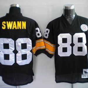 Mitchell Ness Steelers #88 Lynn Swann Black Stitched Throwback Jersey
