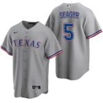 Texas Rangers #5 Corey Seager Gray Cool Base Stitched Baseball Jersey