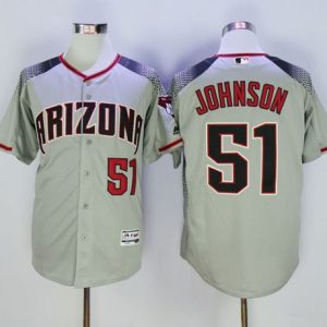 Diamondbacks #51 Randy Johnson Gray Brick New Cool Base Stitched Jersey