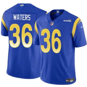Los Angeles Rams #36 Jordan Waters Blue 2024 F.U.S.E. Vapor Untouchable Football Stitched Jersey
