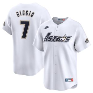 Houston Astros #7 Craig Biggio Cream Cooperstown Collection Limited Stitched Jersey
