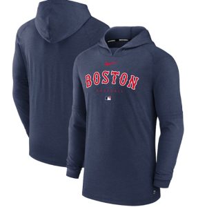 Boston Red Sox Navy Dri-FIT Early Work Pullover Hoodie