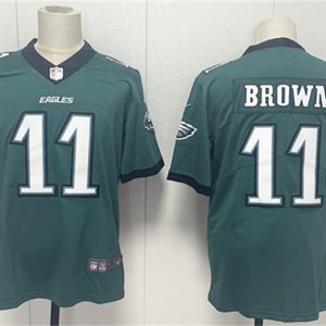 Philadelphia Eagles #11 A.J. Brown Green 2024 New Vapor Untouchable Limited Football Stitched Jersey