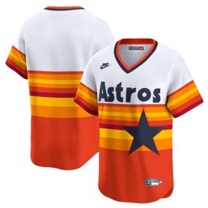Houston Astros White Throwback Cooperstown Collection Limited Stitched Jersey