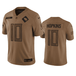 Tennessee Titans #10 DeAndre Hopkins 2023 Brown Salute To Service Stitched Jersey