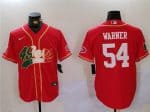 San Francisco 49ers #54 Fred Warner Red Mexico With Patch Stitched Jersey