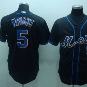 Mets #5 David Wright Stitched Black Jersey