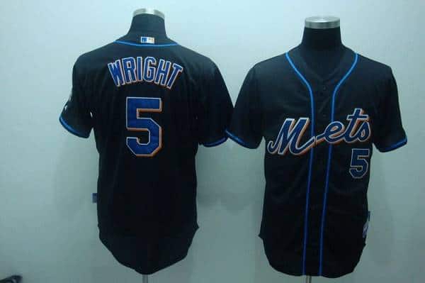 Mets #5 David Wright Stitched Black Jersey
