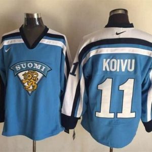 Canadiens #11 Saku Koivu Light Blue Nike Throwback Stitched Jersey
