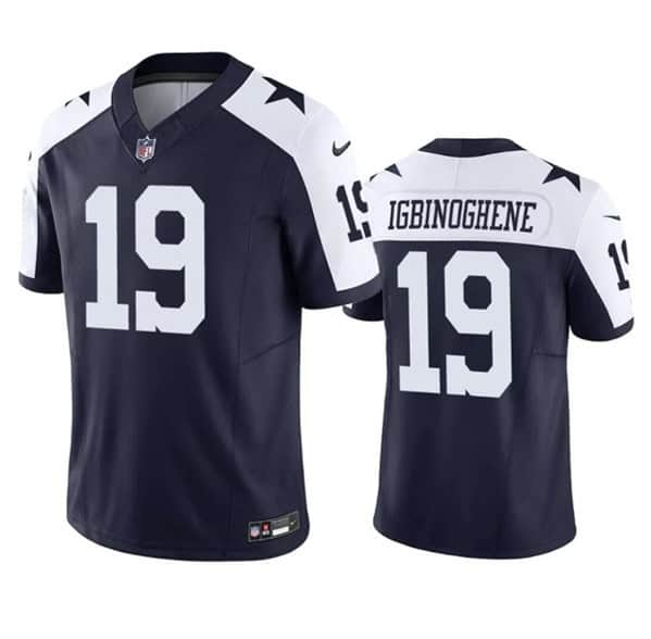 Dallas Cowboys #19 Noah Igbinoghene Navy White 2023 F.U.S.E. Vapor Limited Stitched Jersey