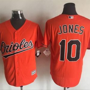 Orioles #10 Adam Jones Orange New Cool Base Stitched Jersey
