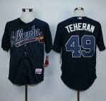 Braves #49 Julio Teheran Navy Blue Cool Base Stitched Jersey