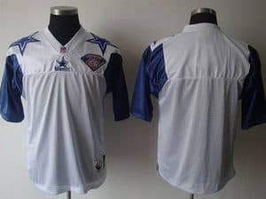 Dallas Cowboys Customized White Mitchell And Ness 75th Stitched Jersey