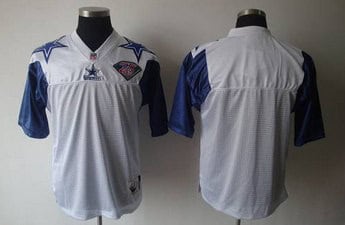 Dallas Cowboys Customized White Mitchell And Ness 75th Stitched Jersey