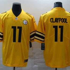 Pittsburgh Steelers #11 Chase Claypool Gold Inverted Legend Stitched Jersey