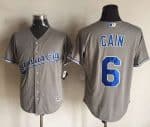 Royals #6 Lorenzo Cain New Grey Cool Base Stitched Jersey