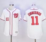 Nationals #11 Ryan Zimmerman White Flexbase Authentic Collection Stitched Jersey
