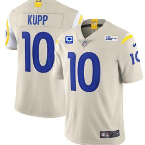 Los Angeles Rams 2022 #10 Cooper Kupp Bone White With 3-Star C Patch Vapor Untouchable Limited Stitched Jersey