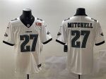 Philadelphia Eagles #27 Quinyon Mitchell White 2025 Super Bowl LIX Patch New Vapor Untouchable Limited Stitched Jersey