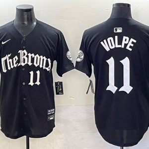 New York Yankees #11 Anthony Volpe Black 'Gothic Legacy Edition' Vapor Premier Limited Stitched Jersey