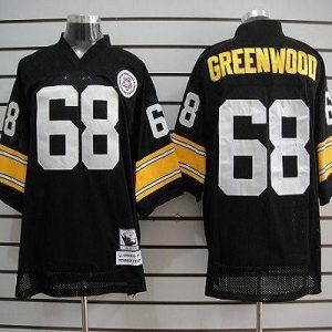 Mitchell And Ness Steelers #68 L.C. Greenwood Black Stitched Jersey