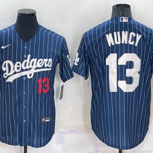 Los Angeles Dodgers #13 Max Muncy Navy Cool Base Stitched Baseball Jersey