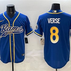 Los Angeles Rams #8 Jared Verse Royal Cool Base Stitched Jersey