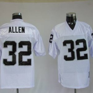 Mitchell And Ness Raiders Marcus Allen #32 Stitched White Jersey
