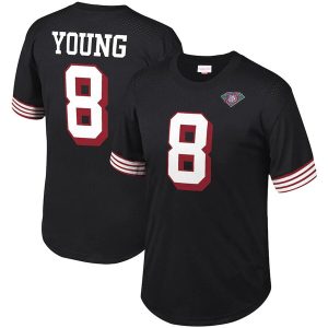 San Francisco 49ers #8 Steve Young Black Stitched Jersey