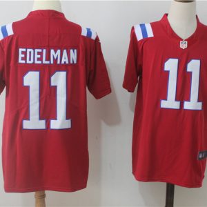 New England Patriots #11 Julian Edelman Red Alternate Stitched Vapor Untouchable Limited Nike Jersey